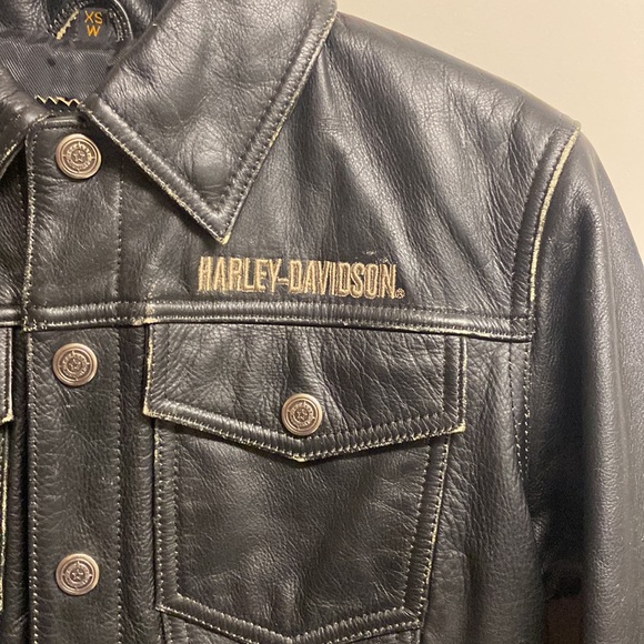 Harley-Davidson Vintage Distressed Leather Jacket - Picture 3 of 14